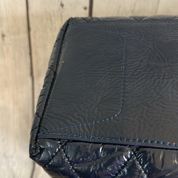 Coach Poppy navy liquid glass shoulder or tote bag - Picture 9 of 16